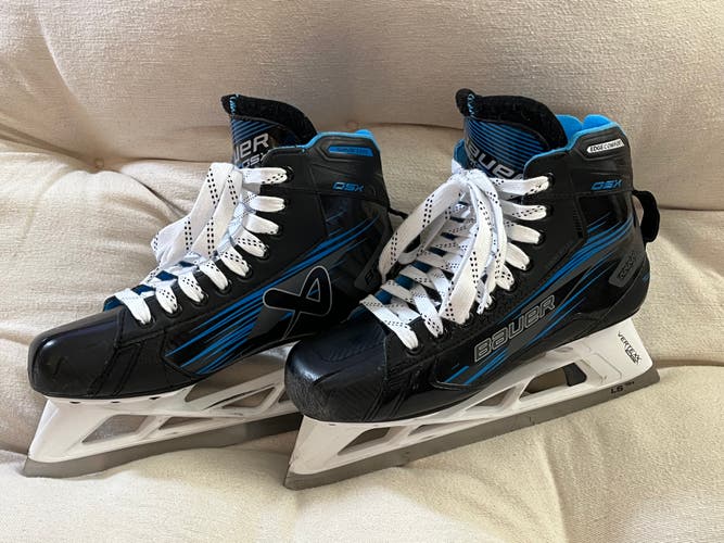 Bauer GSX Hockey Goalie Skates Extra Wide Width 8.5 (Used) -- Excellent Condition