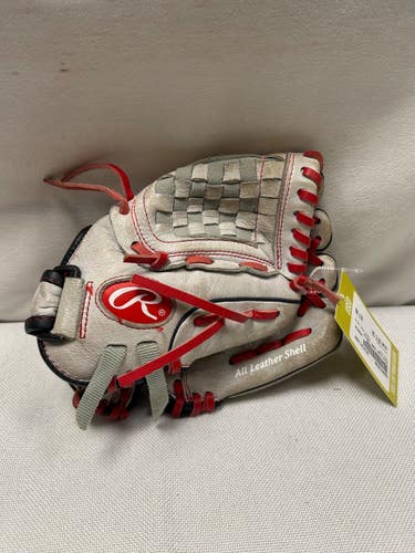 Used Rawlings SURE CATCH BB/SB Glove RH Throw White 10 1/2" 11490-S000278590