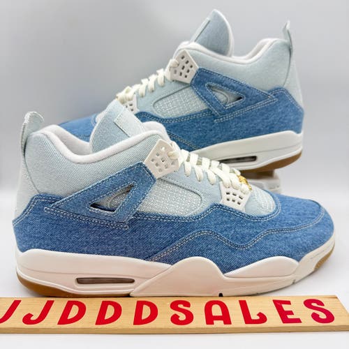 Nike Air Jordan 4 Retro Tex Denim Sail Gum Brown IB6716 100 Women's 15.5/Men’s Sz 14
New