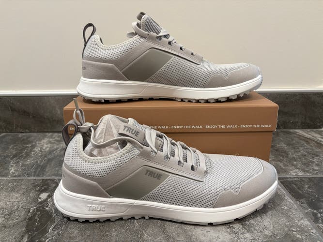 NEW TRUE Linkswear Knit 4 Golf Shoes Mens 10.5 Gray Day Spikeless Lightweight