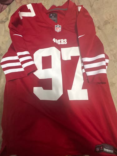 San Francisco 49ers Men’s Nick Bosa Scarlet Jersey Size- Medium, Color- Red