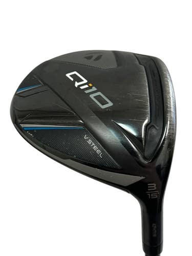 Used Taylormade Qi10 RH Mens 3 Wood Mens Fairway Wood w/ Patterned Headcover 11692-S000158921