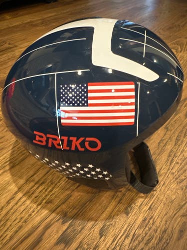 NEW Briko Vulcano 2.0 USA FIS Ski Racing Helmet - Size Small S (53-54cm)