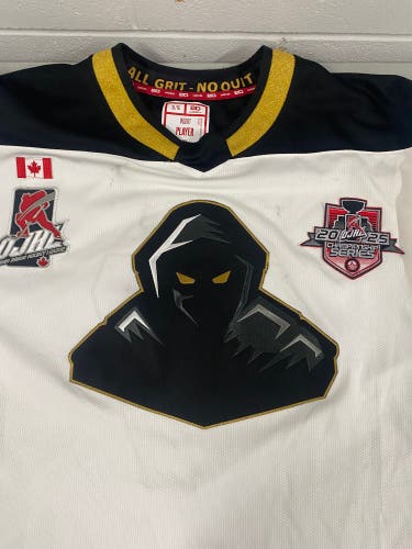 Milton Menace game jersey #7 OJHL JrA