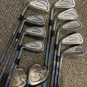 Men's Tommy Armour 845s Silver Scot Iron Set (3+5 Hybrids, 3-9 Irons, SW, PW) Left Handed (Used)