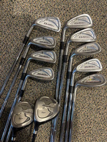Men's Tommy Armour 845s Silver Scot Iron Set (3+5 Hybrids, 3-9 Irons, SW, PW) Left Handed (Used)