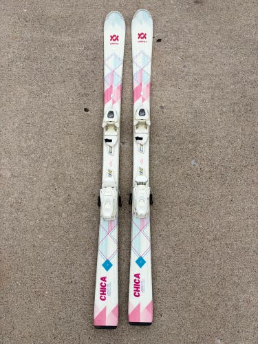 Women's Volkl Chica 140 cm All Mountain Skis With Bindings (Used)