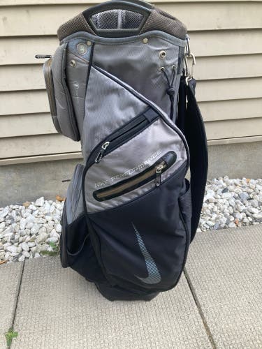 Nike Performance Golf Cart Bag 14-Way Divider Black Grey BG0345