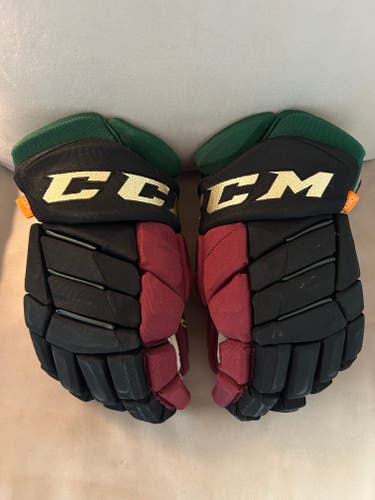 CCM JetSpeed FT1 Hockey Gloves Coyotes Pro Stock 14”