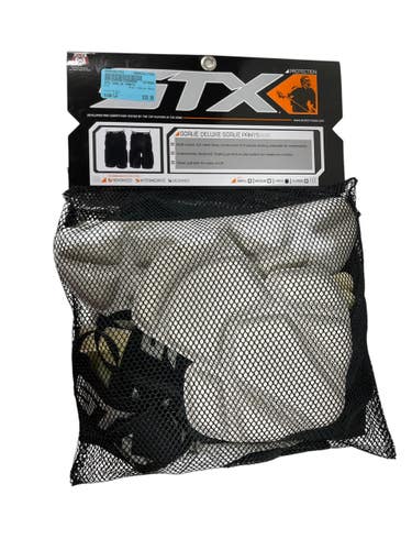 Used STX GOALIE PANTS Lacrosse Shin Guards Black LG 11735-S000362752