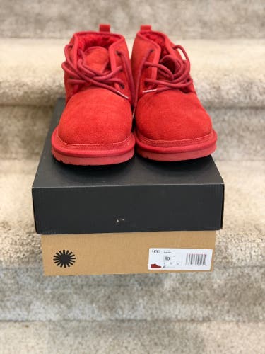 Red Men's Size M 10.0 (W 11.0) Adult UGG Neumel Shoes (Used)