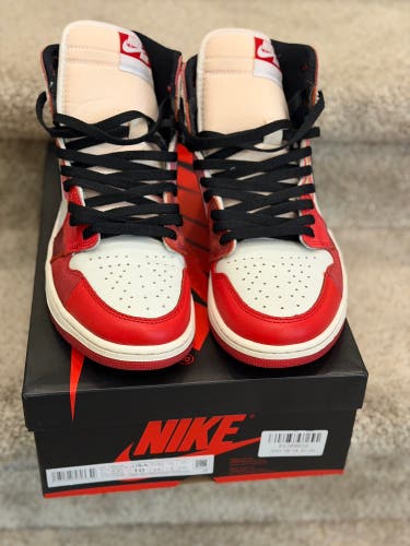 Red Men's Size M 10.0 (W 11.0) Adult Air Jordan 1 Mid Shoes (Used)