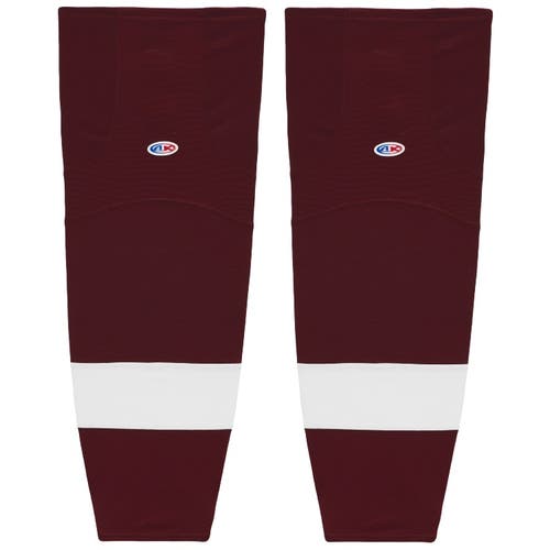 Athletic Knit HS2100-480 Peterborough Maroon Cut&Sew Mesh Ice Hockey Socks - Intermediate 25"