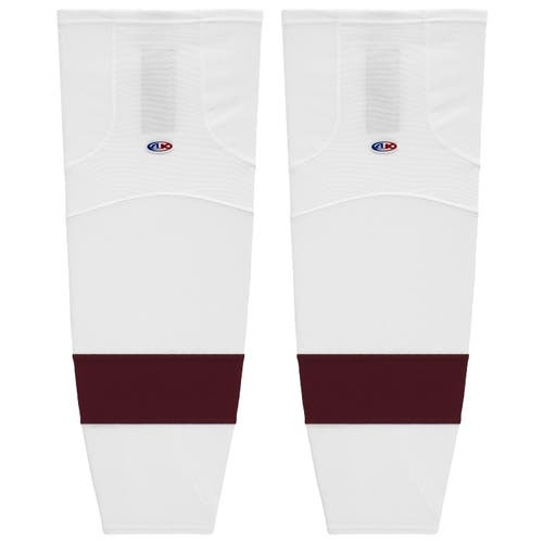 Athletic Knit HS2100-481 Peterborough White Cut&Sew Mesh Hockey Socks - Senior XL Wide 30"