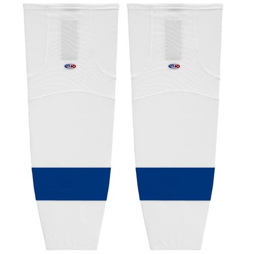 Athletic Knit HS2100-489 2011 Tampa Bay White Cut&Sew Mesh Hockey Socks - Senior 30"