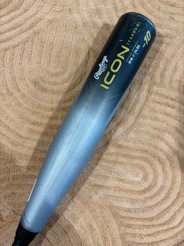 2023 Rawlings Icon Composite Bat USABat Certified (-10) Composite 19 oz 29" (Used)