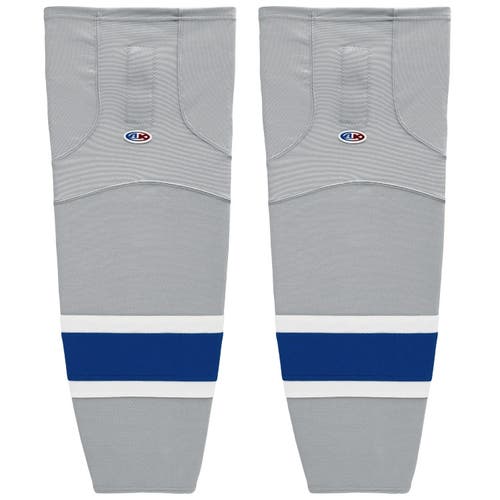 Athletic Knit HS2100-450 Grey/Royal/White Cut&Sew Mesh Hockey Socks - Senior XL Wide 30"