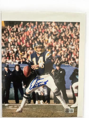 Dan Fouts Autographed Signed Chargers 8x10 Photo NFL HOF QB Beckett COA