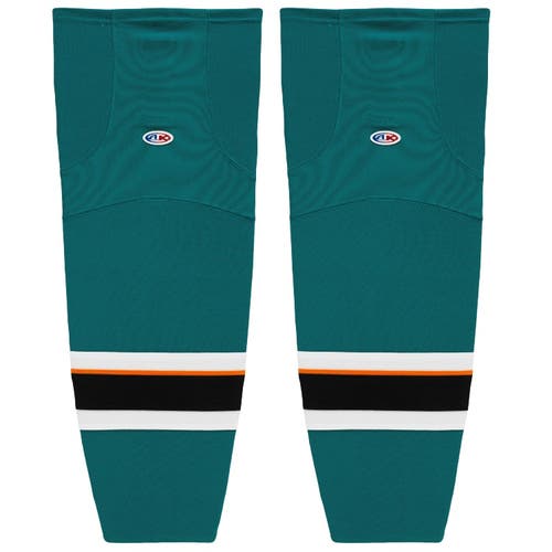 Athletic Knit HS2100-466 2013 San Jose Pacific Teal Cut&Sew Mesh Ice Hockey Socks - Youth 21"