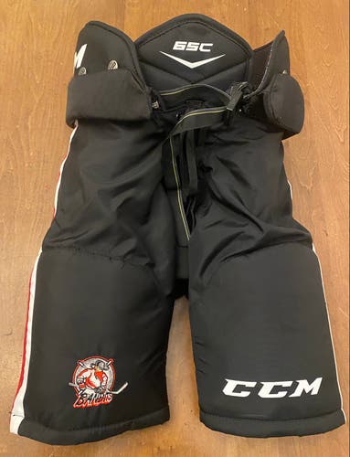 CCM Tacks Junior Large Ice Hockey Player Pants 65C Black Bandits 26–28”