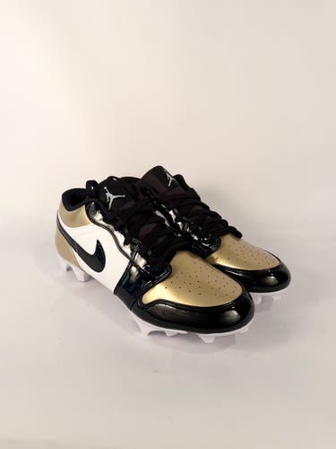 Jordan 1 Low TD Football Cleats Mens Size 12 Gold White Black FJ6245-701