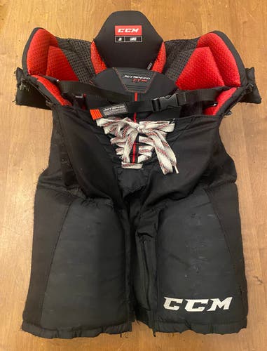 CCM JetSpeed FT390 Junior Large Hockey Pants Black Red Liner HP390