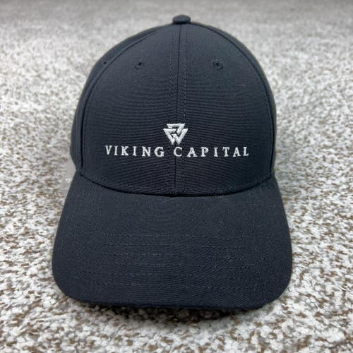 The North Face Mens Hat Cap Strap Back Black Viking Capital Logo Casual Everyday