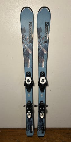Salomon QST Jr. Junior Rocker Twin-Tip All-Mountain Downhill Skis 130 cm. L6 Demo Bindings