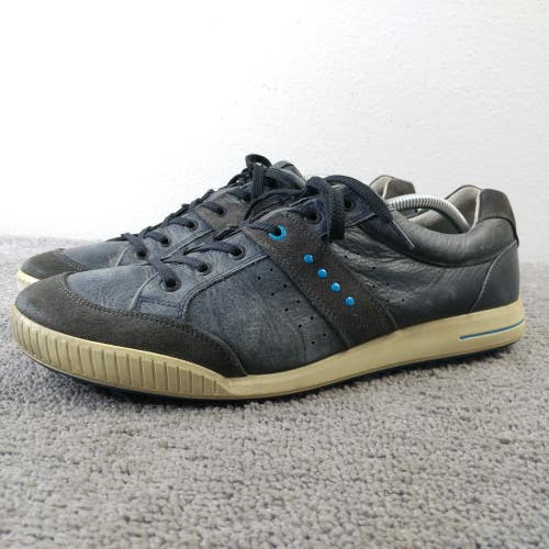 Ecco Street Premiere Spikeless Golf Shoes Mens 46 EU Sneakers Low Black Blue