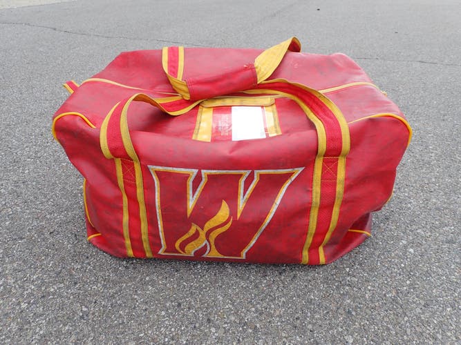 Calgary Wranglers AHL Warrior Pro Stock Coaching Equipment Travel Hockey Bag