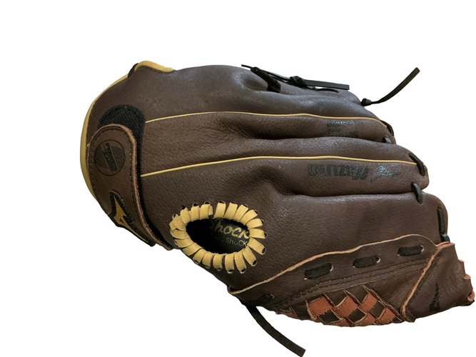 Used Mizuno POWER CLOSE BB/SB Glove RH Throw Brown 11 1/2" 11859-S000034549