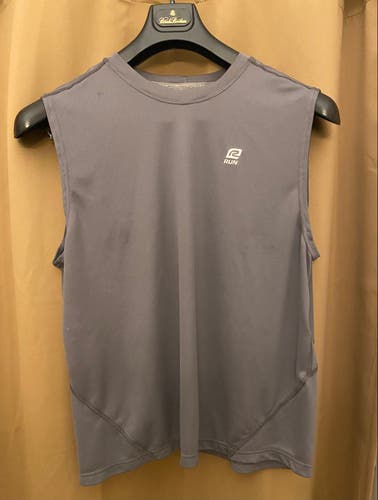 Road Runner Sports Sleeveless Workout Shirt Adult Large Grey Running Training