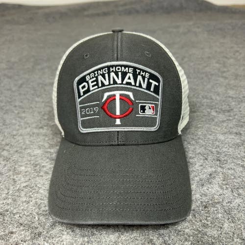 Minnesota Twins Hat Cap Snap Back Gray White MLB Baseball 2019 Postseason Mens