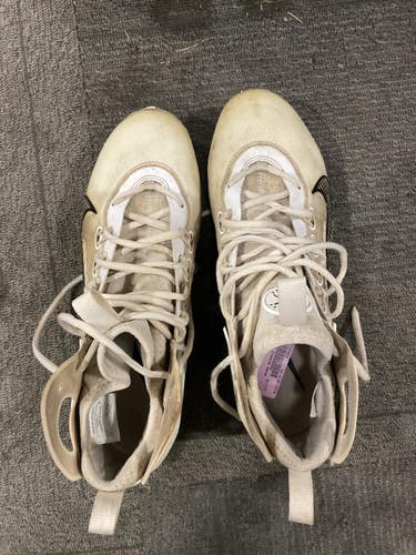 Used Nike LAX Cleats Mens White Senior 9.5 11614-S000246094