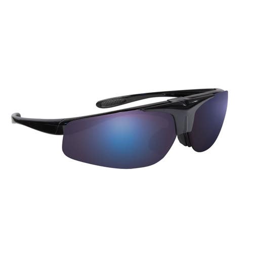New Franklin MLB Deluxe Flip-Up Baseball Sunglasses Black Blue Mirror 11735-FRA19180