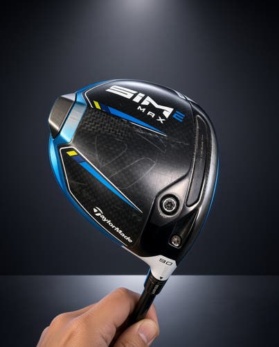 Men's TaylorMade SIM2 Max Right Handed Driver Regular Flex 9 Loft Graphite Shaft (Used)