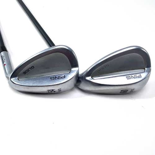 Ping Glide Wedge Set 54* 60* Orange Dot 2* Flat CFS 70g Regular Graphite Mens RH