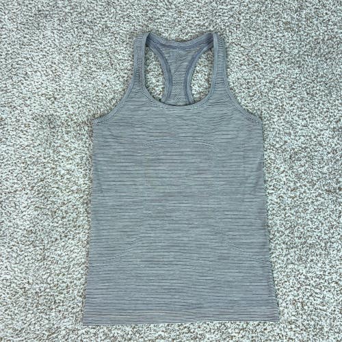 Lululemon Tank Top Women 6 Gray Active Racerback Swiftly Tech Workout Gym Yoga