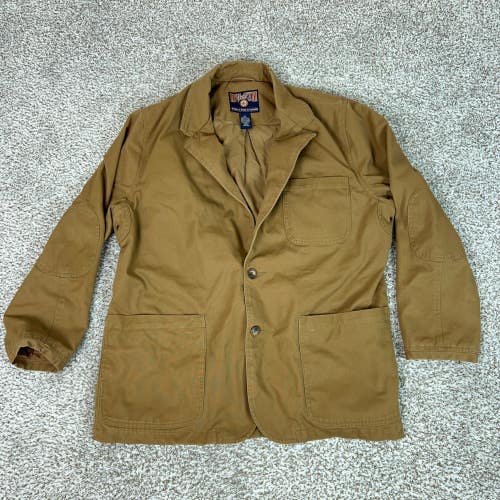 Duluth Trading Jacket Men Extra Large Brown Blazer Flex Fire Hose Canvas Utility