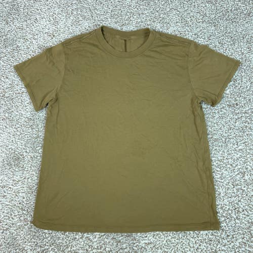 Lululemon Shirt Mens Large Brown Athletic Gym Training Breathable Tee Basic Top