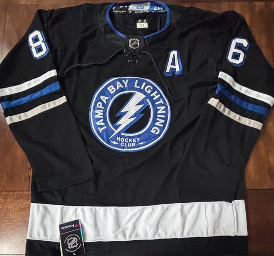 Tampa Bay Lightning Black Alternate Jersey Nikita Kucherov Stitched Adult XL NWT