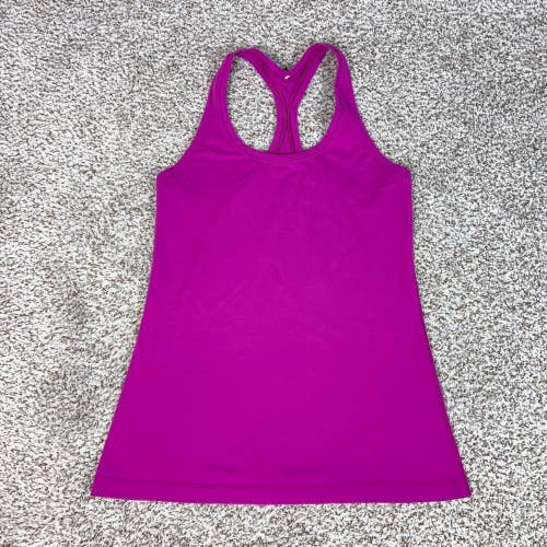 Lululemon Tank Top Womens M Pink Athletic Racerback Stretch Yoga Activewear Gym