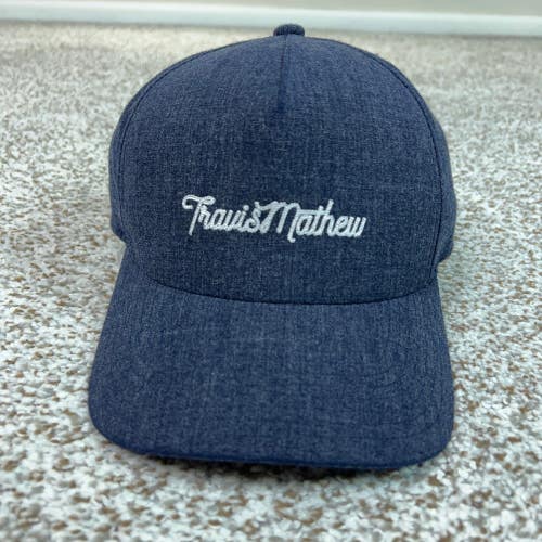 Travis Mathew Hat Mens One Size Navy Blue Golf Adjustable Snapback Logo Sports
