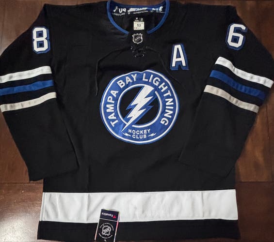 Tampa Bay Lightning Black Alternate Jersey Nikita Kucherov Stitched Adult Large