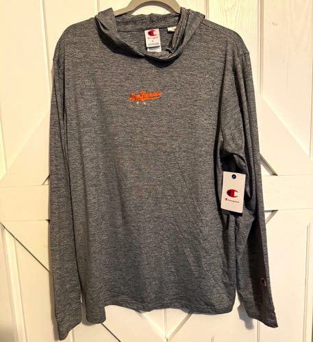 Champion Men's L Gray -Heathered San Francisco Giants Long Sleeve light hoodie