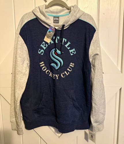 Seattle Kraken NHL National Hockey League Hockey Sz L Pullover Hoodie CSA