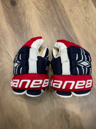 Bauer Nexus 800 Gloves 13" USA Colors (Used) — The patches are preventative, there is no holes