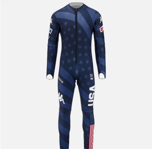 New Kappa U.S. Ski Team 4CENTO 400 Kombat Padded Race Suit, FIS Legal, Medium