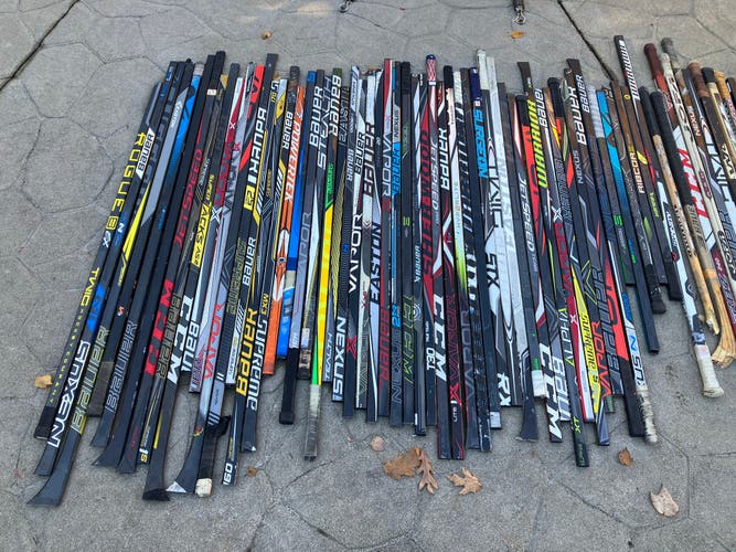 Hockey stick shaft lot