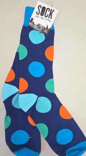 ST9 Sock It To Me "Large Colorful Polka Dots" Crew Length Socks FREE SHIPPING